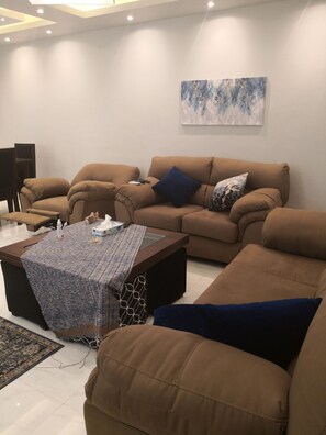 Living area - New apartment Almohandessin near Shehab street (Giza Governorate)