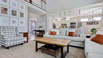 TV, fireplace, video games, books