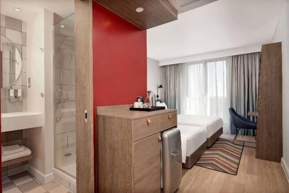Bathroom | Shower, eco-friendly toiletries, hair dryer, towels