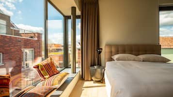 Luxe appartement | 1 slaapkamer, lakens van Egyptisch katoen, luxe beddengoed