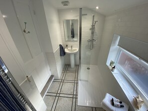 Shower, hair dryer, towels, soap - Sandbanks (for dolphin watching). Spectacular views. Off street parking. (Newbiggin-by-the-Sea)