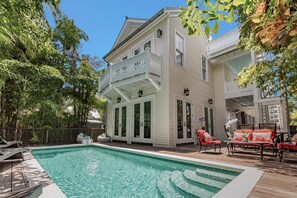 A heated pool - SERENDIPITY ~ Grand 4 Bedroom/4.5 Bathroom Home in Heart of Key West! (Key West)