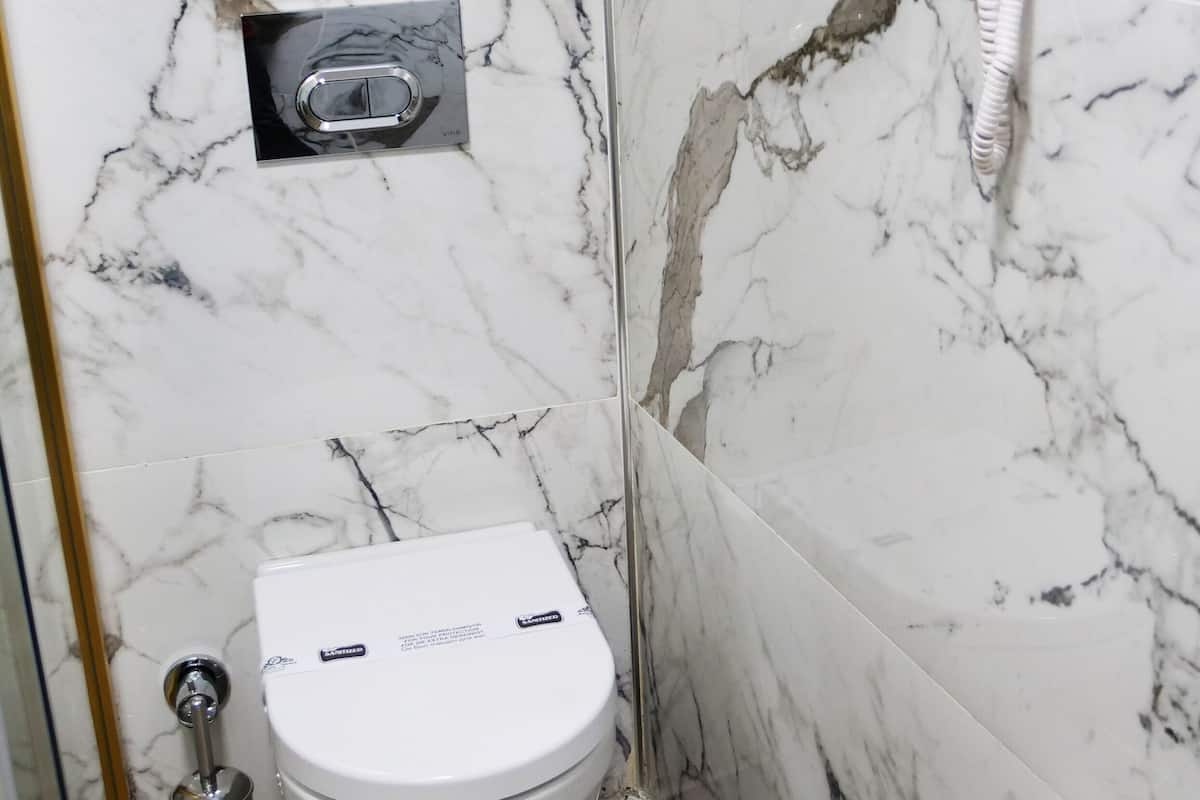 shower, slippers, towels