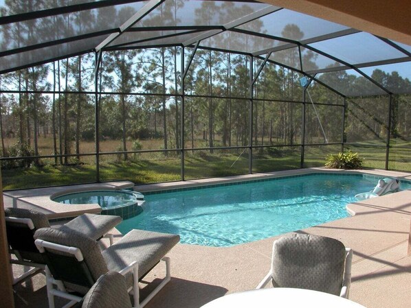 A heated pool