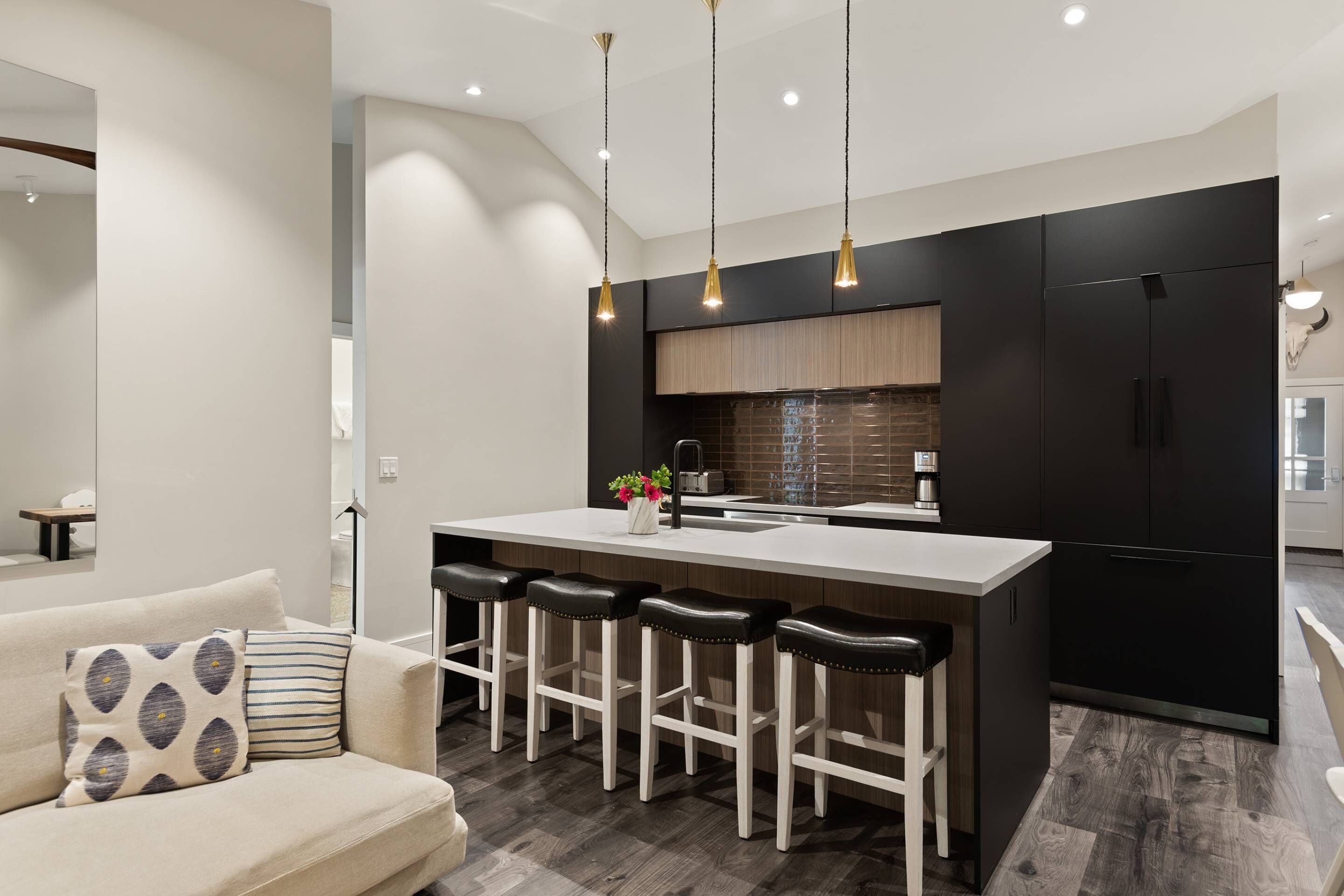 Condo (700 Monarch 302) | Private kitchen | Full-sized fridge, microwave, oven, coffee/tea maker