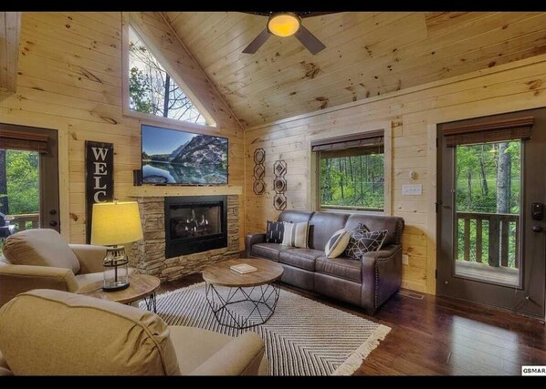 TV connectée, cheminée