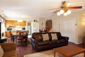 Télévision, cheminée, lecteur de DVD