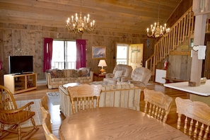 TV, fireplace, DVD player