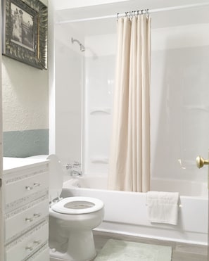 Combined shower/bathtub, hair dryer, towels, soap - Historic century home in Parma -oh so charming  (Parma)