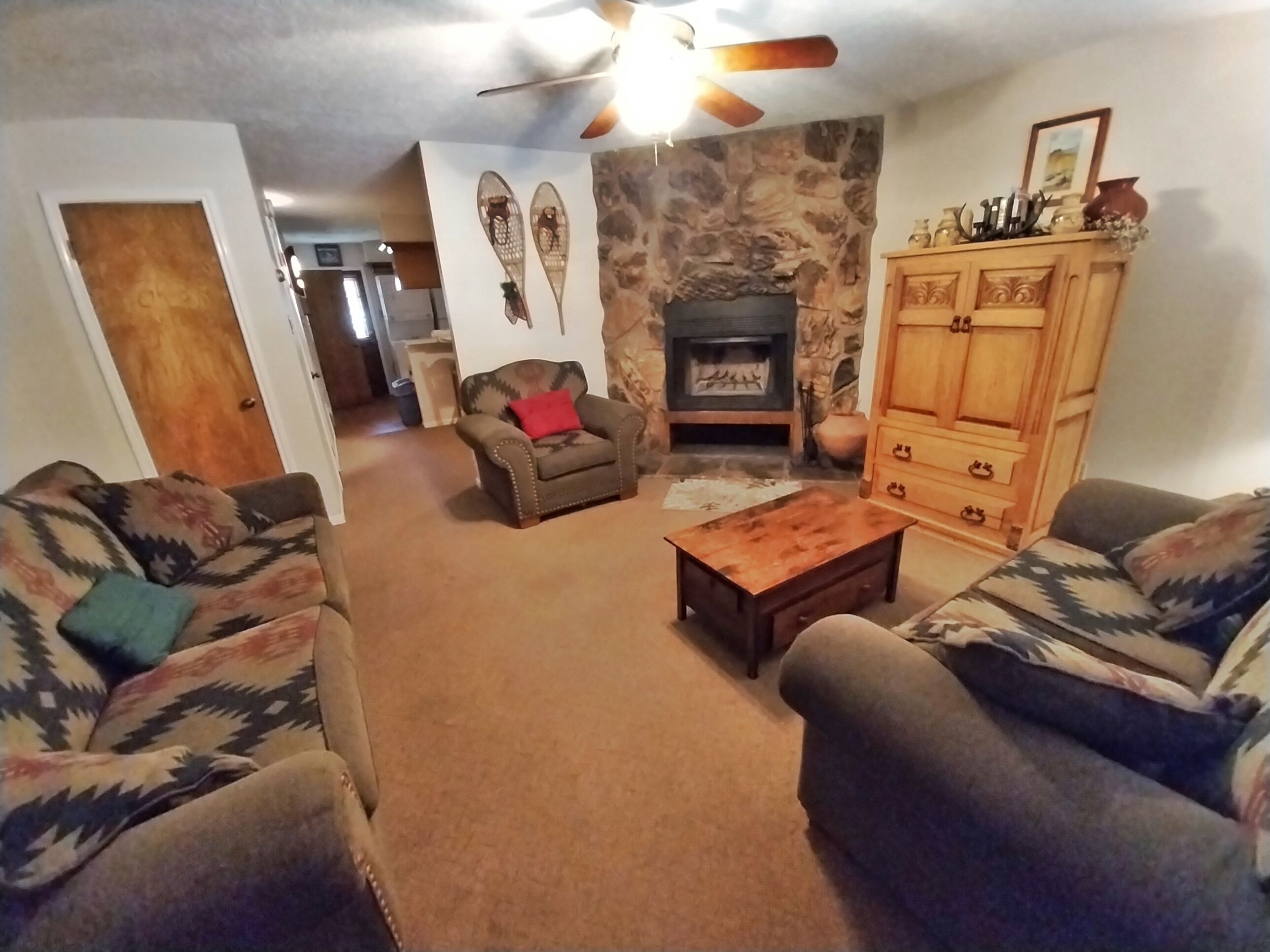 TV, fireplace, DVD player