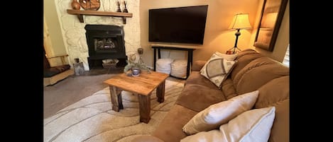 TV, fireplace, DVD player