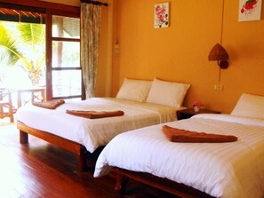 Family Beach Front | Free WiFi, bed sheets - Sea Scene Resort (Ko Pha-ngan)