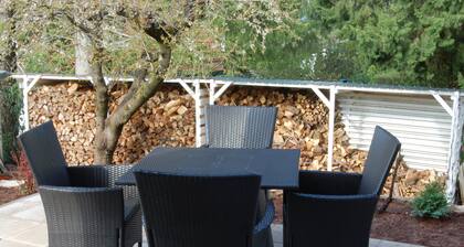 Wohnung mit Kamin Terrasse und Grill in der Nähe von Nürnberg