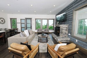 TV, fireplace, DVD player