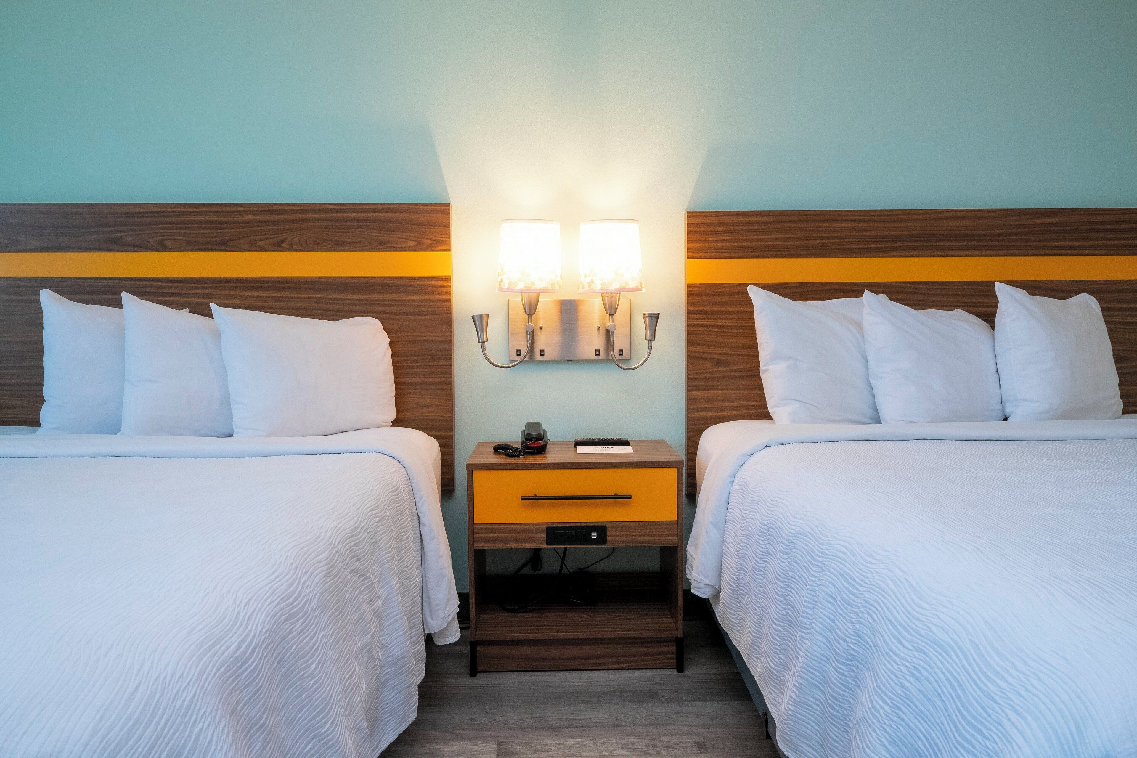 business room, 2 queen beds (smoke free) | desk, blackout curtains, iron/ironing board, free wifi