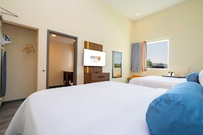 Elite Room, 2 Queen Beds (Smoke Free) | Desk, blackout curtains, iron/ironing board, free WiFi