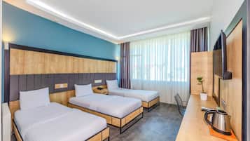 Ropa de cama de alta calidad y minibar