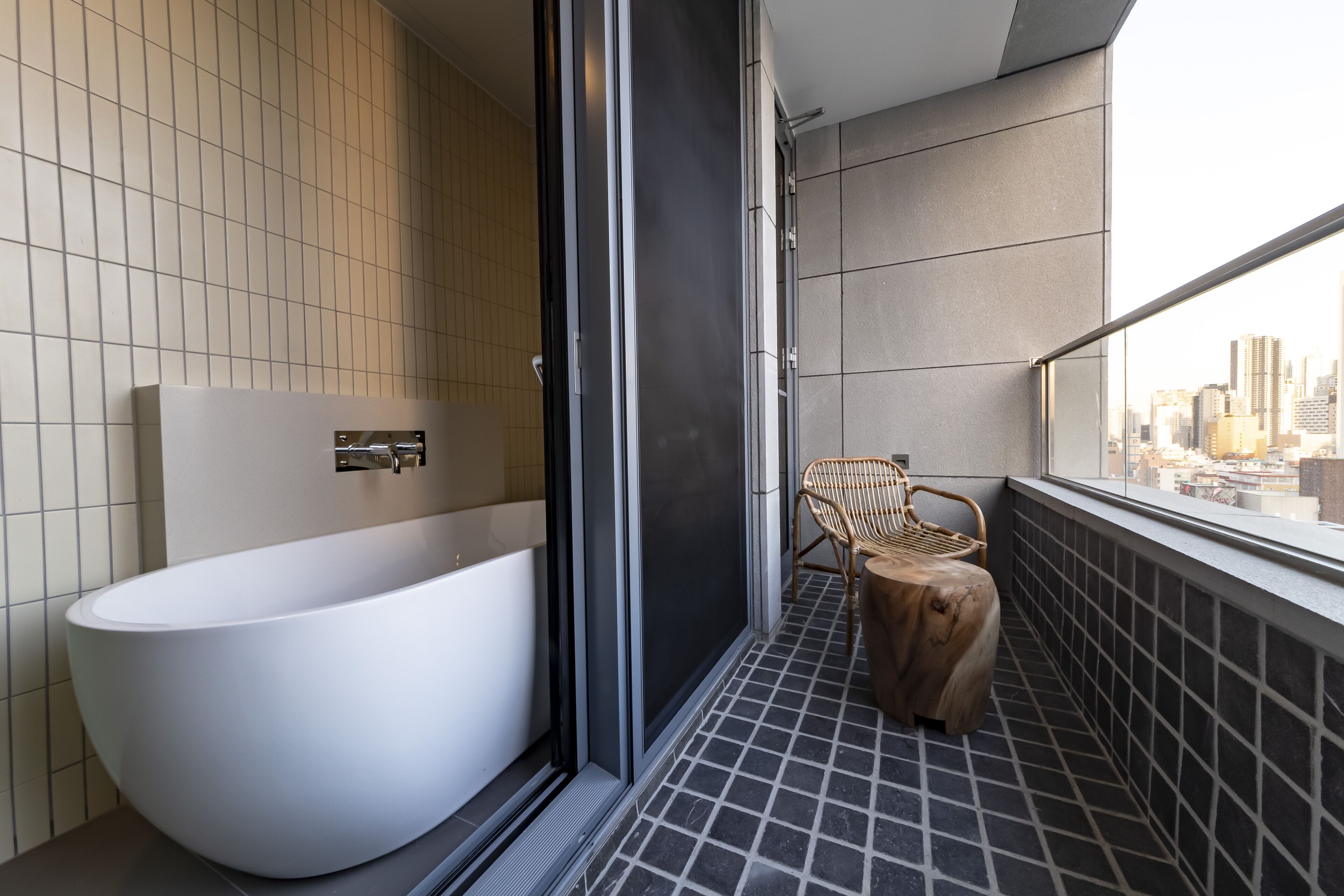 premium suite | bathroom | free toiletries, hair dryer, bathrobes, slippers