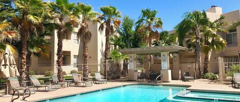 A heated pool