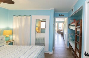2 bedrooms, iron/ironing board, travel crib, free WiFi