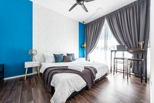 Family Apartment | Egyptian cotton sheets, premium bedding, down comforters