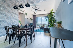 Family Apartment | Living area | 40-inch LED TV with cable channels, TV