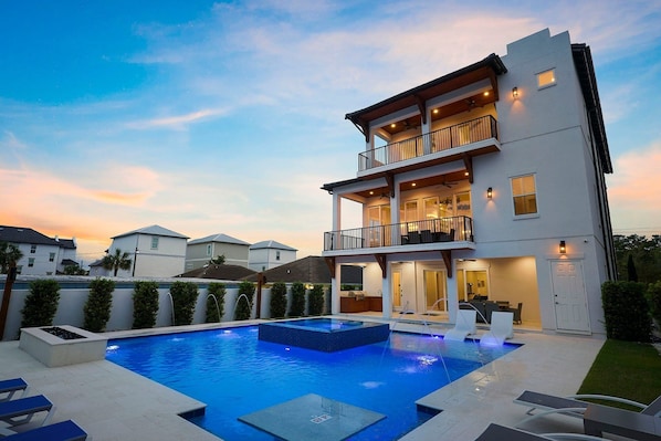 A heated pool