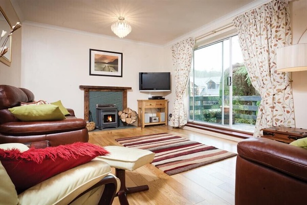 Cottage | Living room | Fireplace, DVD player