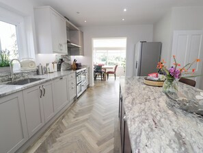 Fridge, microwave, dishwasher, electric kettle