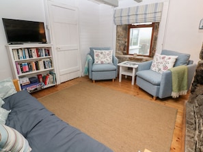 Cottage | Living room | Fireplace, DVD player - Miners Cottage (Penzance)