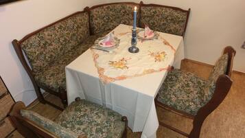 Apartment | Private kitchen | Fridge, microwave, oven, stovetop