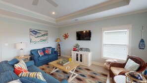 TV - Fish Tale Flats: 3  BR, 2  BA House in Port Bolivar, Sleeps 12 (Bolivar Peninsula)