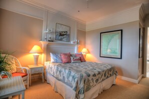 2 bedrooms, memory-foam beds, desk, iron/ironing board