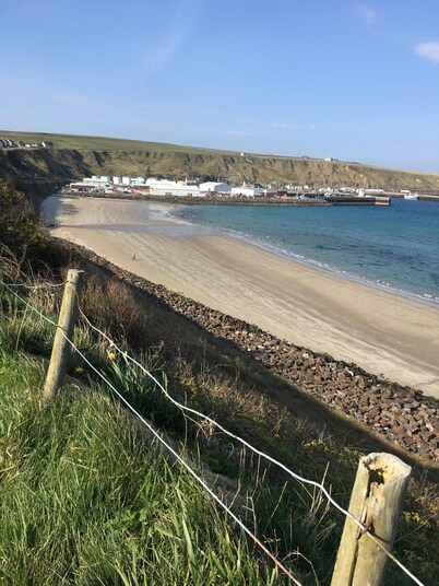 Bungalow with sea-view, near small town of Thurso. 