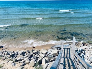 Beach nearby, sun-loungers