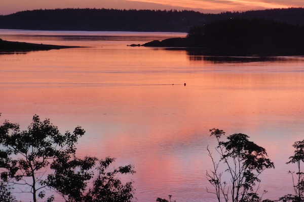 Sunrise on islands on Passamaquoddy Bay
