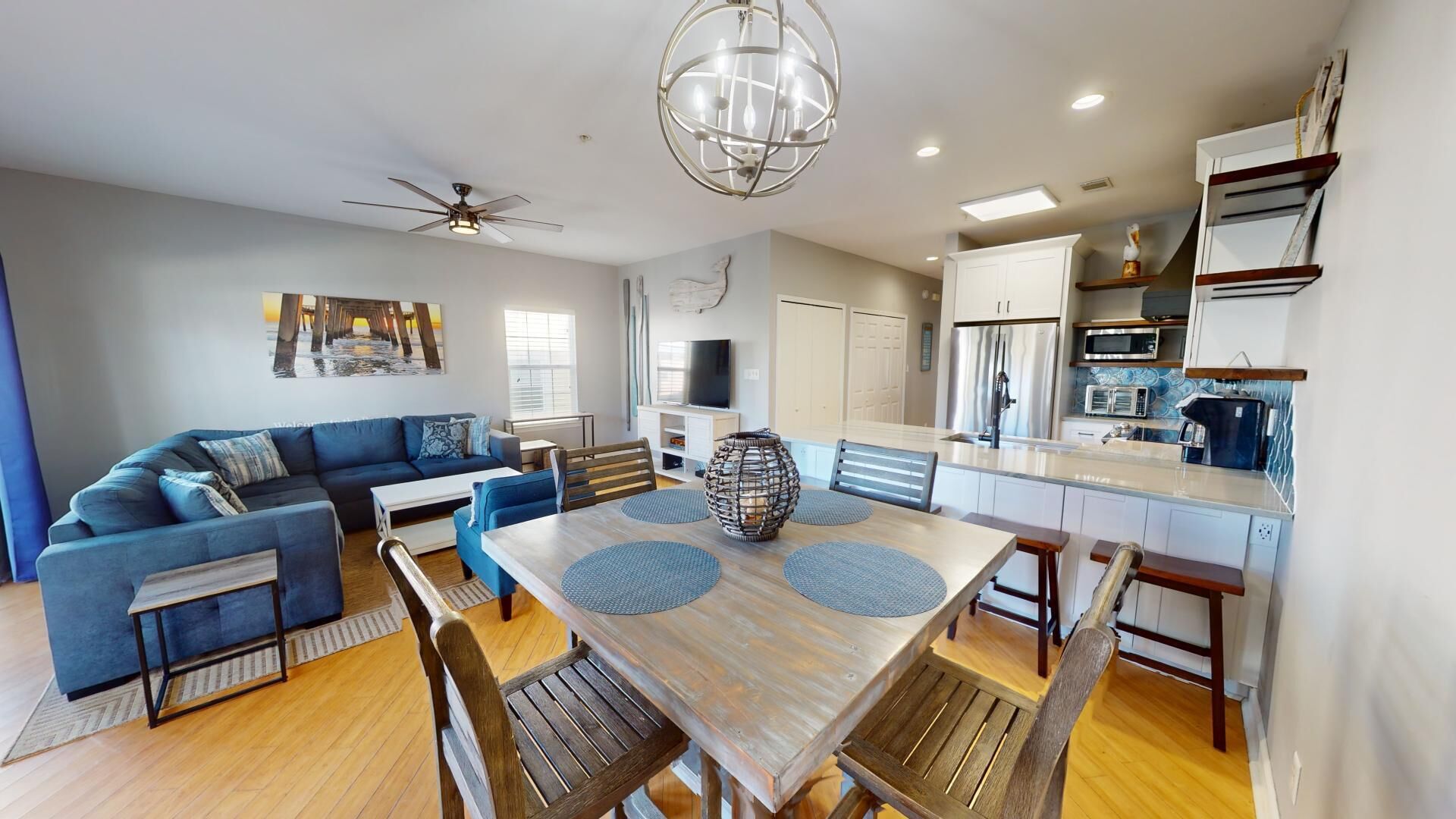 500 ft from the beach and dining - New renovations by professional decorator!
