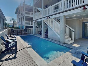 Una piscina riscaldata