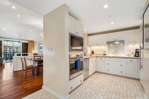 Fridge, microwave, coffee/tea maker, toaster
