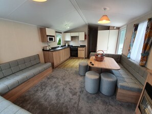 Family Mobile Home, Private Bathroom (3 Bed) | Interior - 3 Bedroom Caravan, Sleeps 8, at Parkdean Newquay Holiday Park (Newquay)