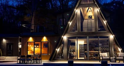 Saugatuck Harbor Luxury A-Frame, View of Downtown