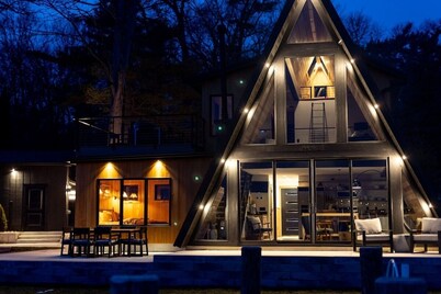 Saugatuck Harbor Luxury A-Frame, View of Downtown