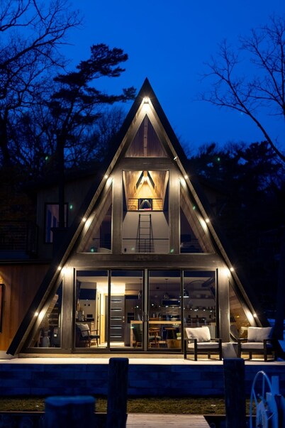 Lakewood Lux Property - Saugatuck Harbor Luxury A-Frame, View of Downtown