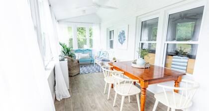 Relaxing Family Cottage w/ Sunroom & Backyard Movie Nights