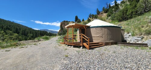 Beautiful, scenic yurt in quiet privacy near Yellowstone National Park.