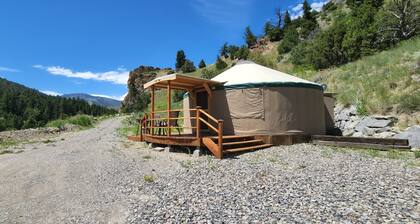 Beautiful, scenic yurt in quiet privacy near Yellowstone National Park.