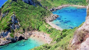 Beach nearby, sun-loungers