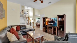 TV, video games, DVD player, ping pong