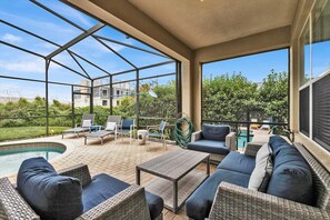 Terrace/patio - New Listing! Windsor Hills Resort, 3mi to Disney & 12mi to Universal - GRH439004 (Kissimmee)