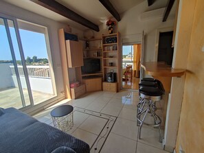 TV - Air-conditioned apartment, 2-4 ppl, pool, secure parking (Cap d'Agde naturisme)